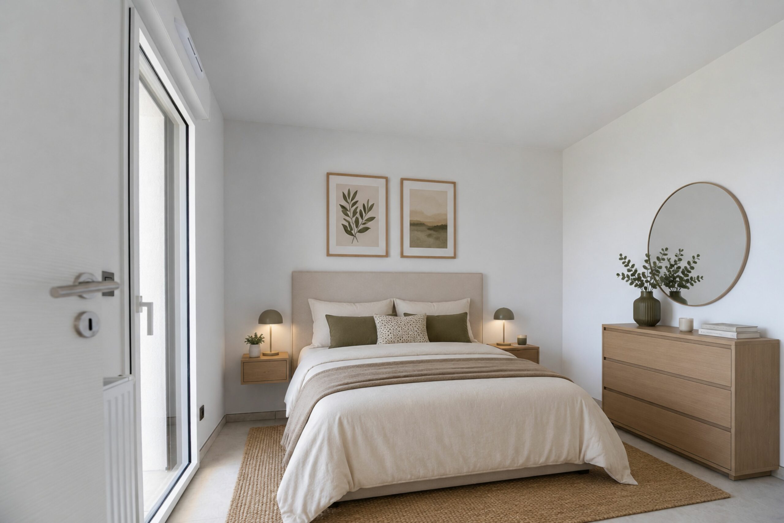 Chambre aménagée du T2 disponible à Rocca Bella à Saint-Jean-de-Védas