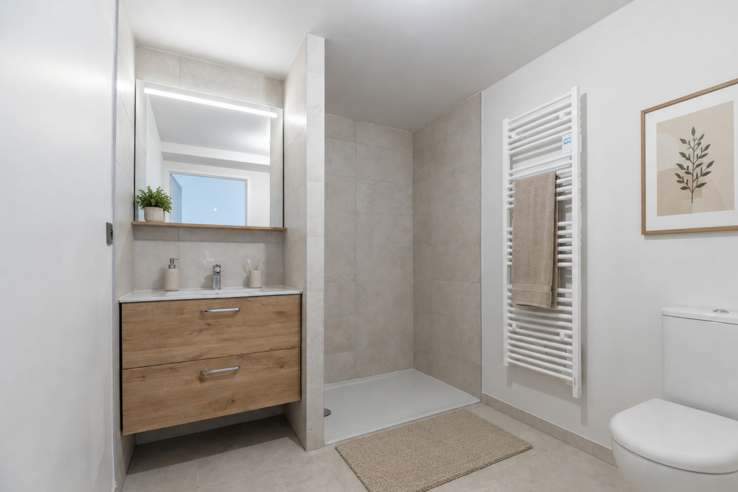 Salle de bain du T2 disponible à Rocca Bella à Saint-Jean-de-Védas