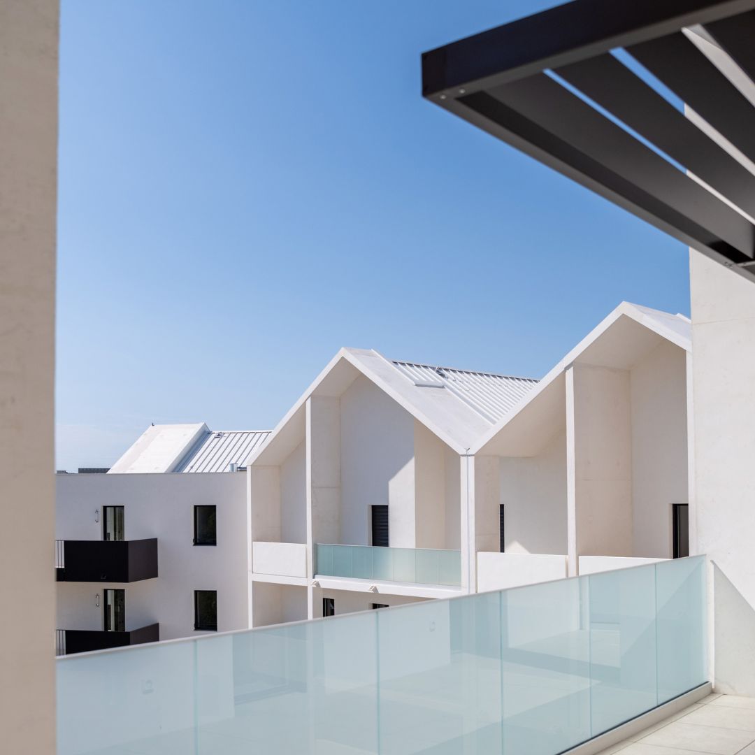 Terrasse d'un appartement neuf de la résidence Rocca Bella à Saint-Jean-de-Védas